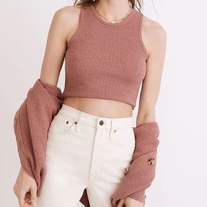 Madewell birchmoor sweater tank - size XS- heather jam color (rose/pink)